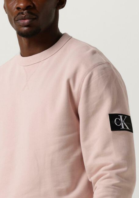 Hell-Pink CALVIN KLEIN Sweatshirt BADGE CREW NECK - large