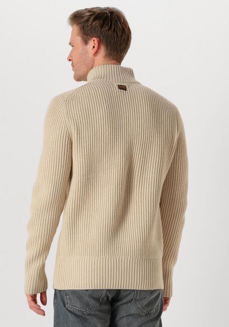 Beige G-STAR RAW Pullover ESSENTIAL HALF ZIP KNIT - large