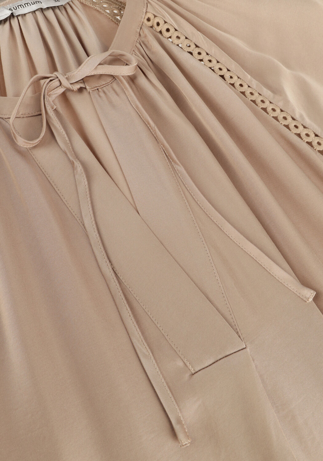 Braune SUMMUM Midikleid DRESS SILKY SATIN - large