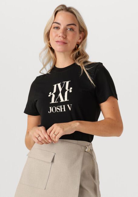 Schwarze JOSH V T-shirt JV DORIE MONOGRAM SLIM FIT T-SHIRT - large