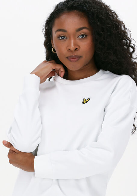 Weiße LYLE & SCOTT Minikleid SWEATTSHIRT DRESS - large