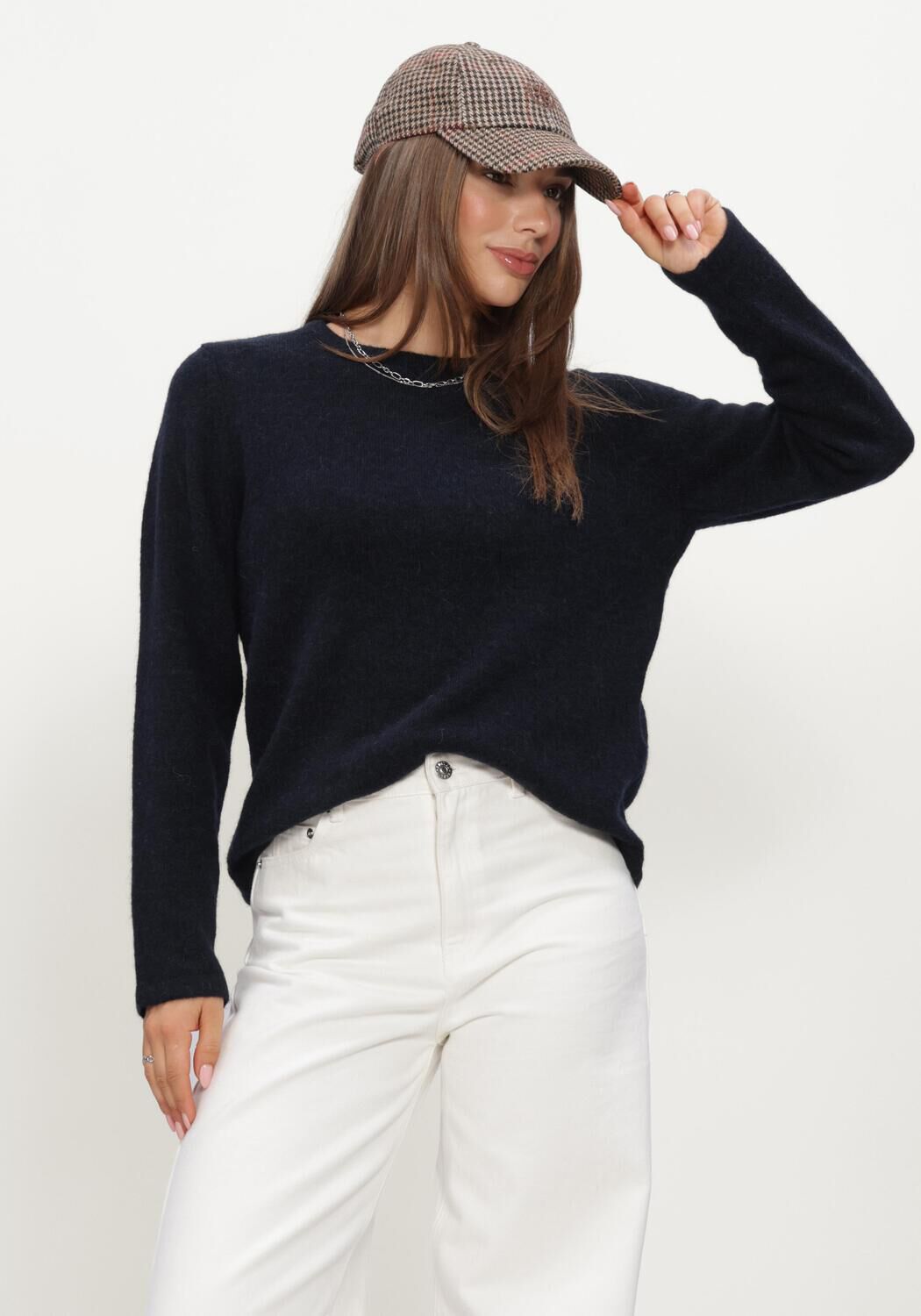 Dunkelblau SELECTED WOMEN Pullover SLWLULU NEW LS KNIT O-NECK - large
