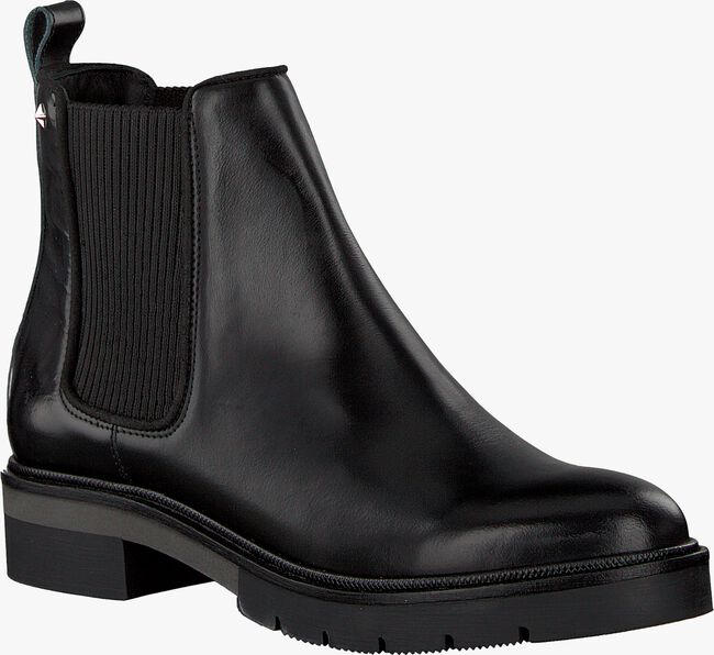 Schwarze TOMMY HILFIGER Chelsea Boots METALLIC LEATHER CHELSEA BOOT - large