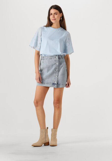 Hellblau Y.A.S. T-shirt YASLEX SS TOP W. EMB SLEEVES S. NOOS - large