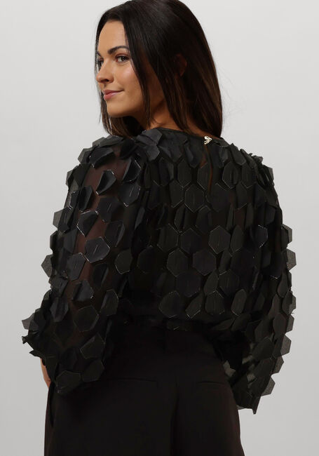 Schwarze JANSEN AMSTERDAM Top 3D177 BLOUSE PEPPER - large