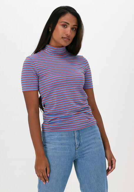Blaue SCOTCH & SODA Top LUREX STRPED SHORT SLEEVED ECO - large