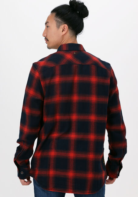 Rote PME LEGEND Casual-Oberhemd LONG SLEEVE SHIRT TWILL CHECK - large