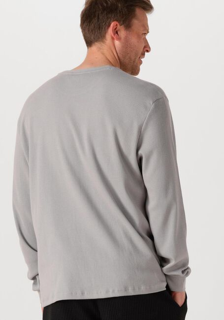 Graue CALVIN KLEIN Pullover LS WAFFLE BADGE CREWNK TEE - large