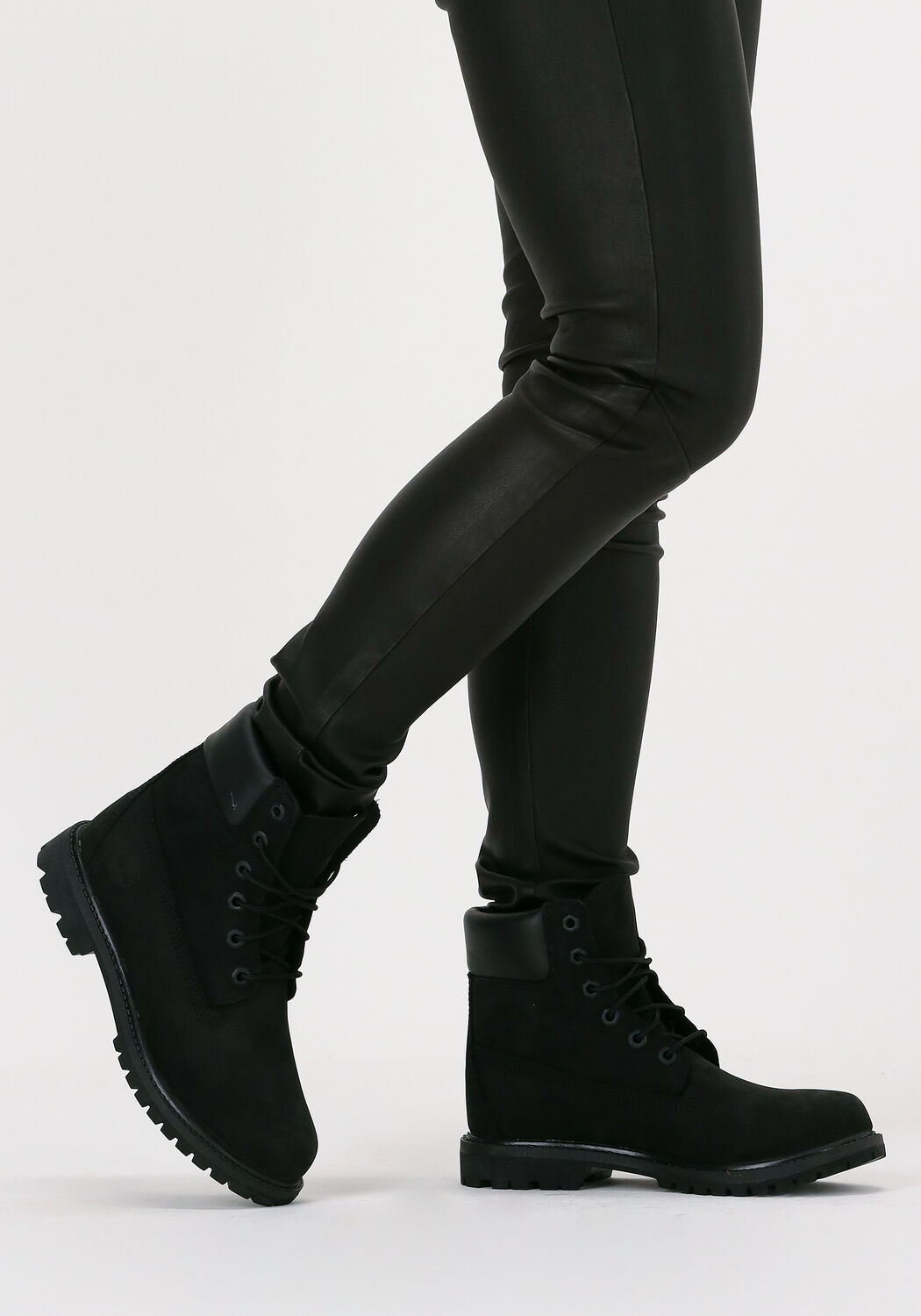 Schwarze TIMBERLAND Schn&uuml;rboots 6IN PREMIUM - large