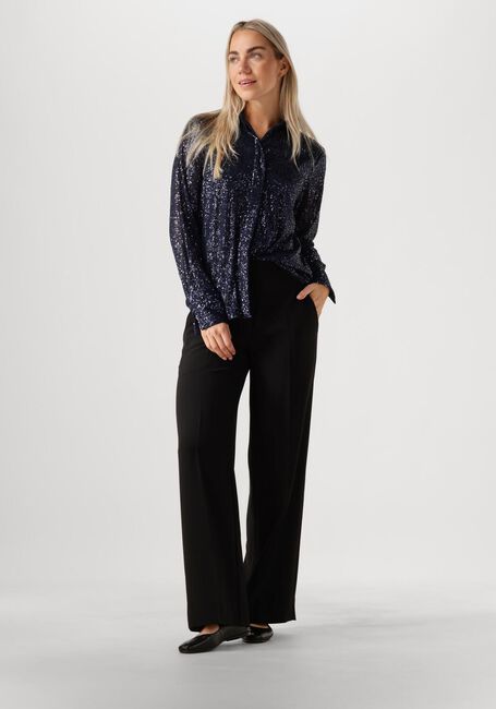 Schwarze SECOND FEMALE Hose FIQUE STRAIGHT TROUSERS - large
