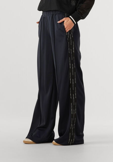 Blaue HAUTE L'AMITIÉ Weite Hose LOGO TAPE TRACK TALL PANT - large