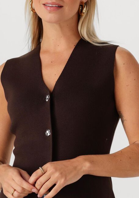 Braune NEO NOIR Gilet SWAY SMOOTH KNIT WAISTCOAT - large
