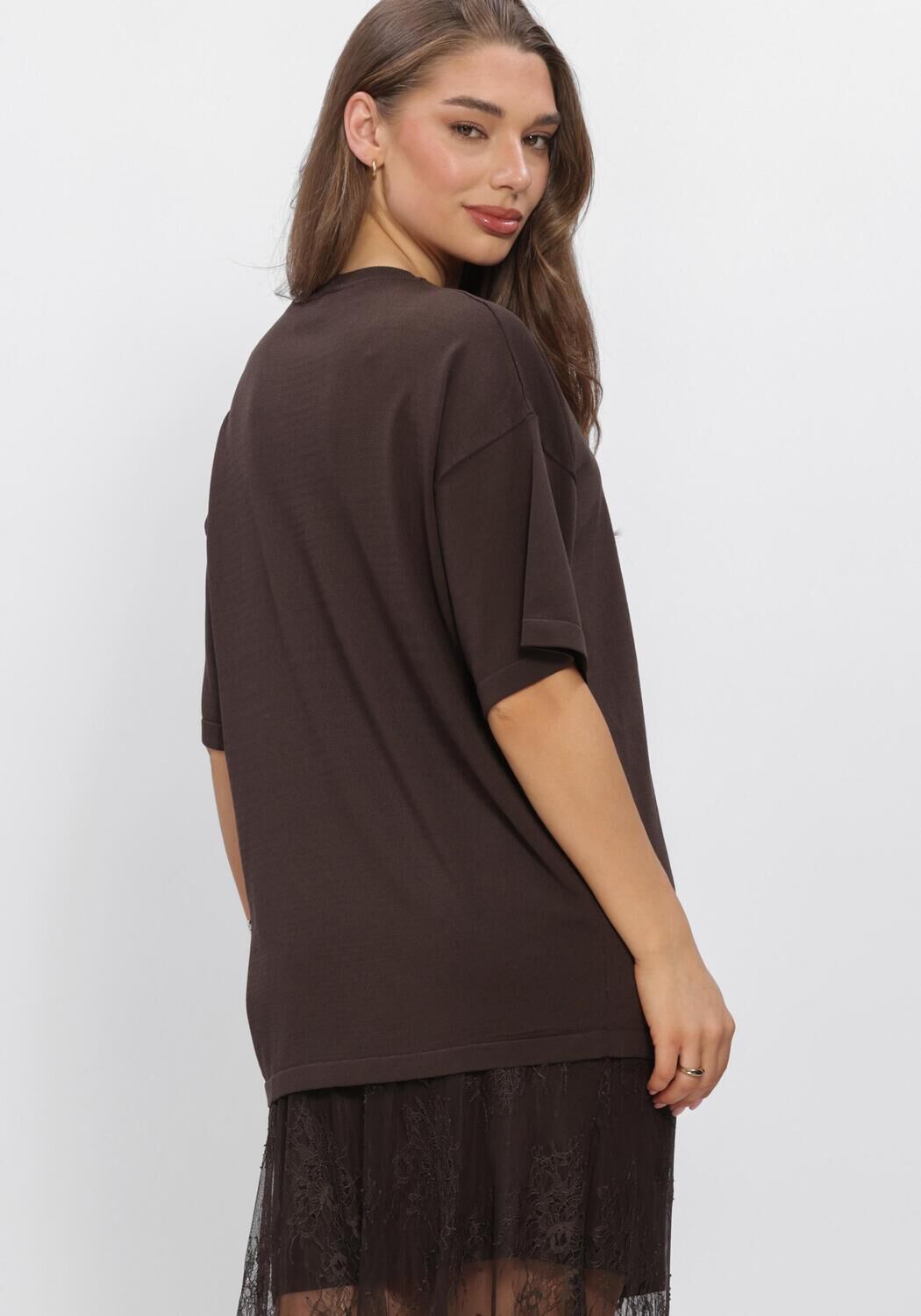 Hellgrau MSCH COPENHAGEN T-shirt MSCHTERINE TEE - large