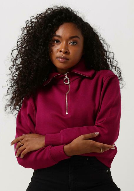 Fuchsie TOMMY HILFIGER Pullover RELAXED COSY 1/2 ZIP SWEATSHIRT - large