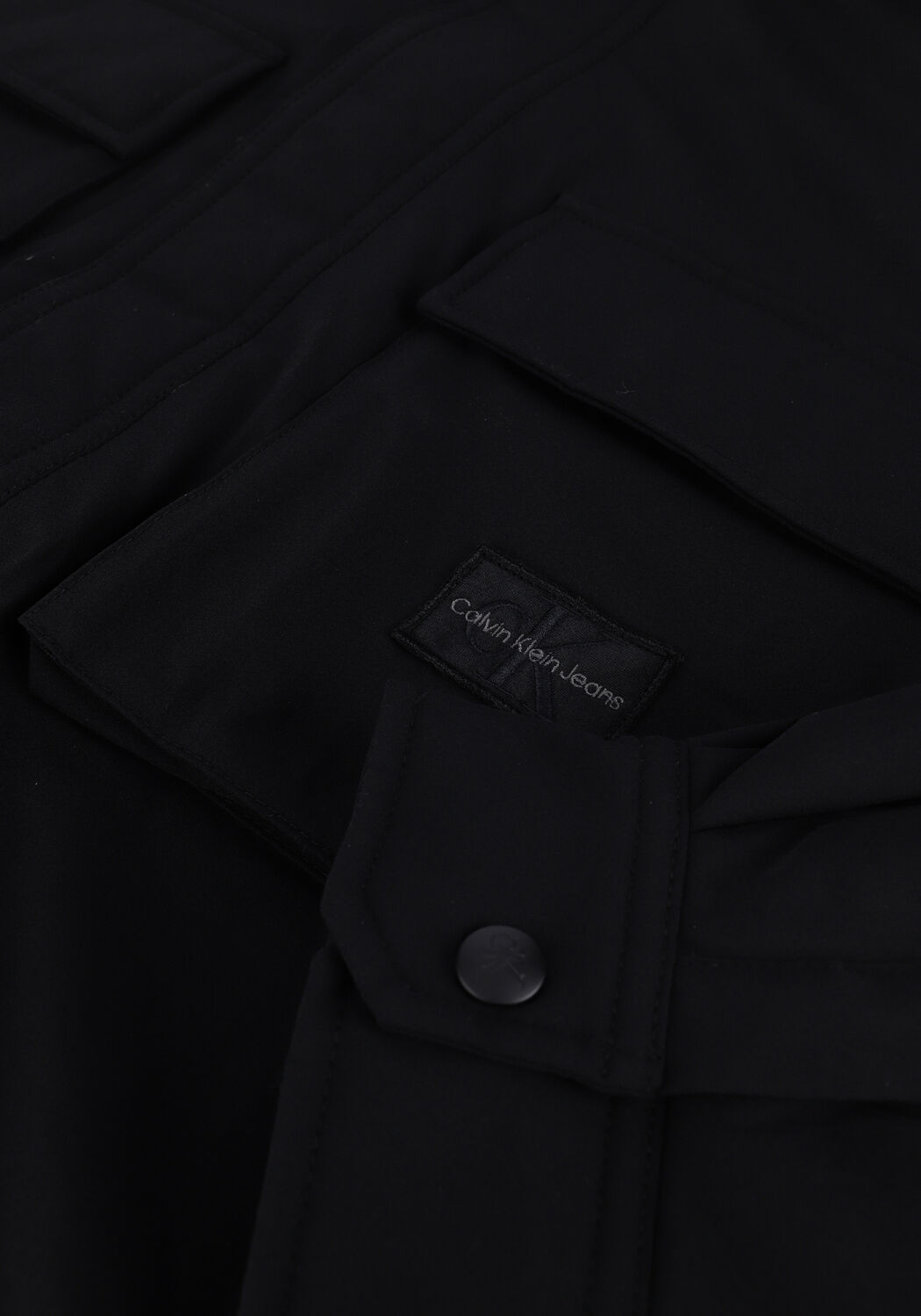 Schwarze CALVIN KLEIN Overshirt FLEECE LINED CARGO OVERSHIRT - large