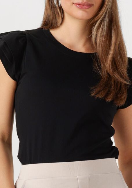 Schwarze SELECTED FEMME T-shirt SLFCAMILA SS RUFFLE TEE - large