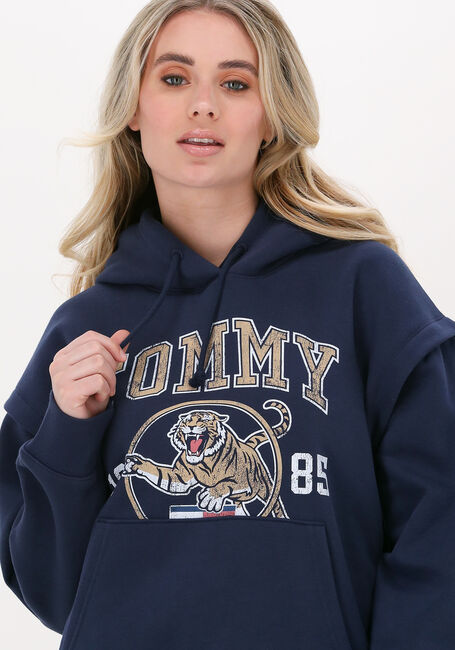 Dunkelblau TOMMY JEANS Pullover TJW RLXD COLLEGE TIGER 1 HOODIE - large