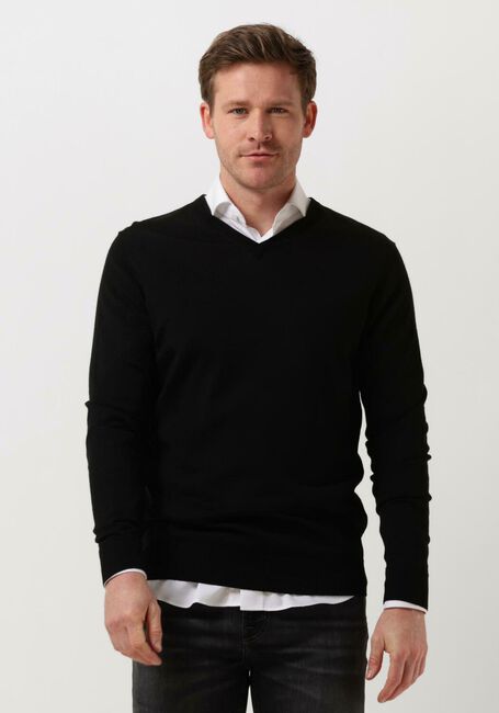 Schwarze PROFUOMO Pullover PULLOVER V-NECK - large