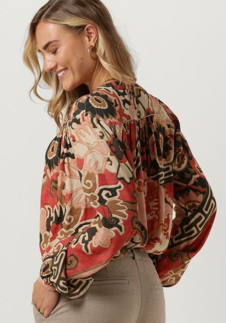 Rote SUMMUM Blusen BLOUSE PATCHWORK VISCOSE - large