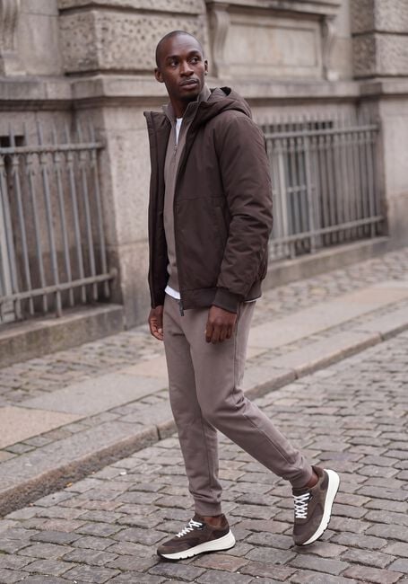 Taupe GENTI Sweatshirt HALF ZIP SWEAT - large