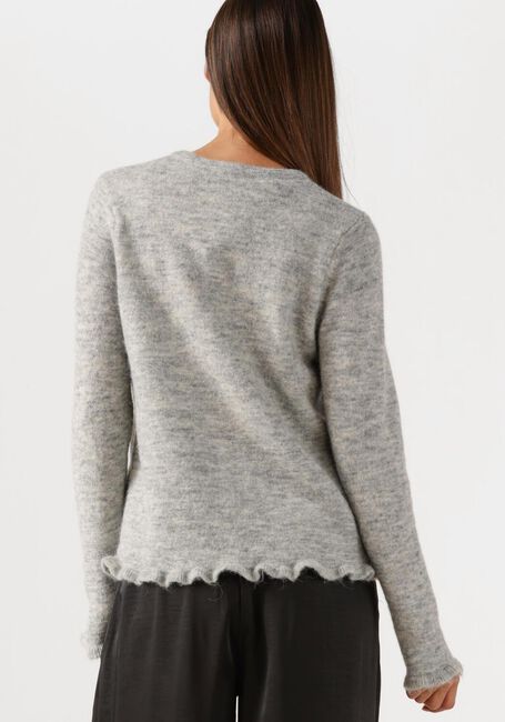 Hellgrau SELECTED WOMEN Strickjacke SLFLULU FRILL LS KNIT CARDIGAN - large