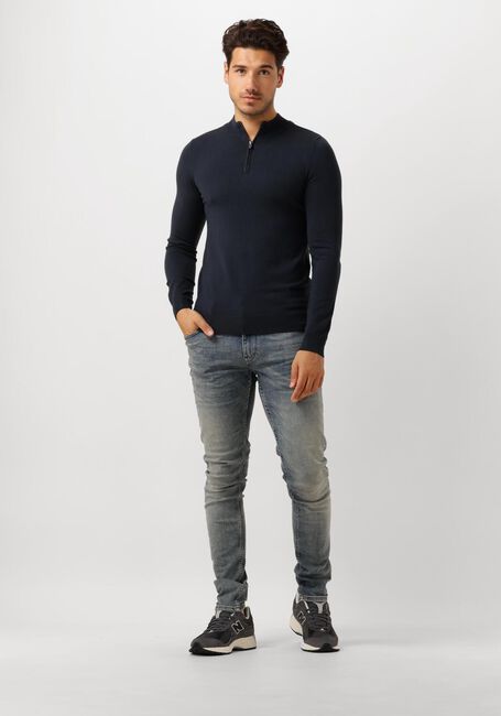 Dunkelblau PURE PATH Pullover ESSENTIAL KNITWEAR HALFZIP SWEATER - large