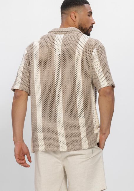 Beige PROFUOMO Polo-Shirt POLO SS BUTTON TH - large