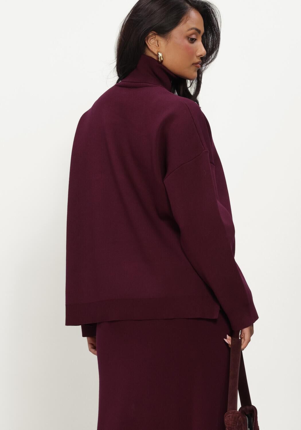 Bordeaux OMODA ATELIER Pullover OM-DANA X QUINTY - large