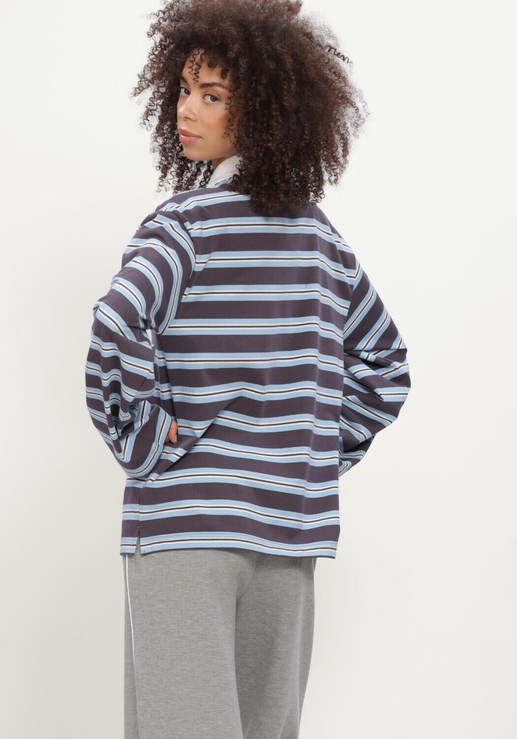 Dunkelblau THE LOLA CLUB Pullover EMILIA POLO - large