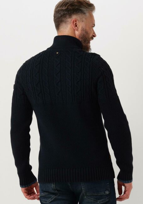 Dunkelblau PME LEGEND Pullover HALF ZIP COLLAR COTTON RIB KNIT - large