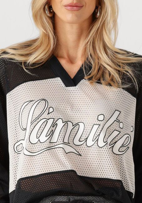 Schwarze HAUTE L'AMITIÉ Blusen DRIFT MIX LOGO BLOUSE - large