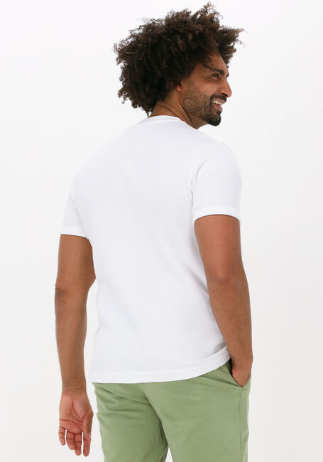 Weiße CALVIN KLEIN T-shirt MONOGRAM BADGE WAFFLE SS TEE - large
