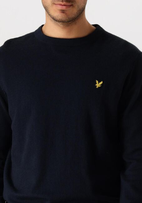 Dunkelblau LYLE & SCOTT Pullover COTTON MERINO CREW NECK JUMPER - large