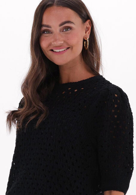 Schwarze MODSTRÖM Top AURORA O-NECK - large