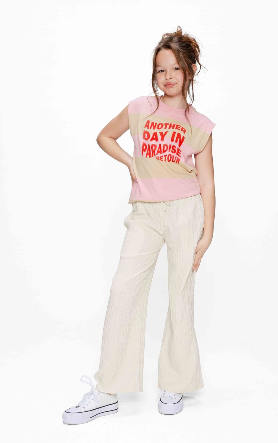 Ecru RETOUR Hose MARE - large