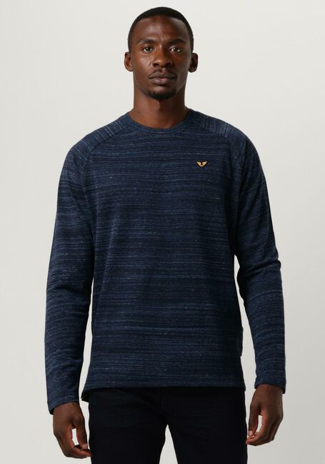Dunkelblau PME LEGEND Pullover LONG SLEEVE GRANDAD WAFFLE JERSEY - large