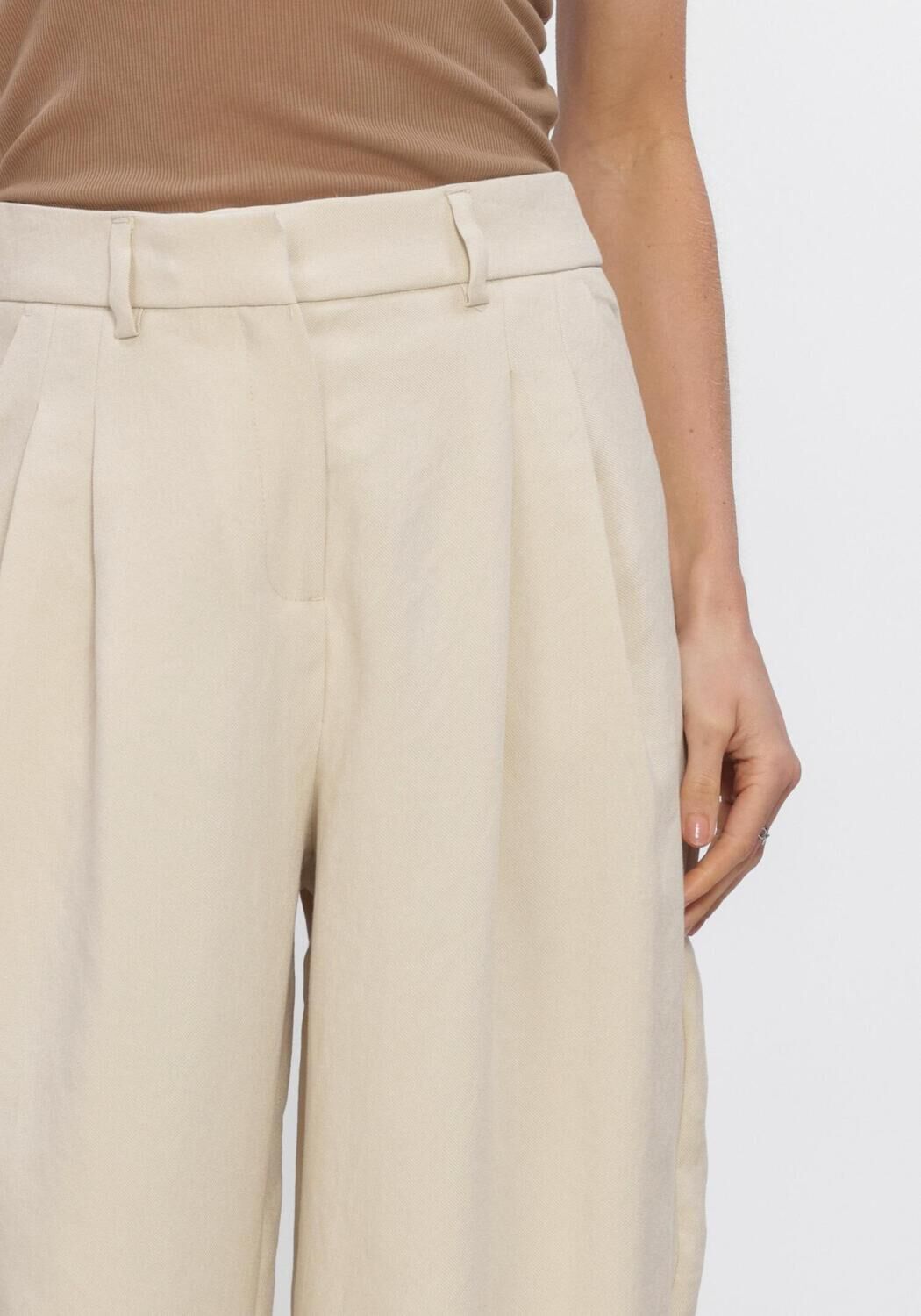 Creme MSCH COPENHAGEN Hosen MSCHESTERIANE HW PANTS - large