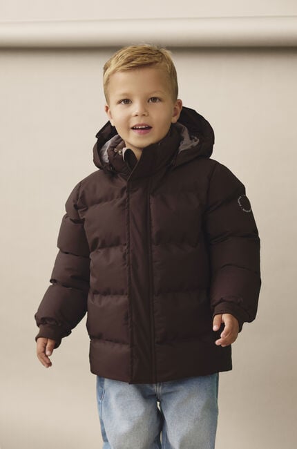 Braune ENFANT Wattierte Jack JACKET QUILT SOLID - large