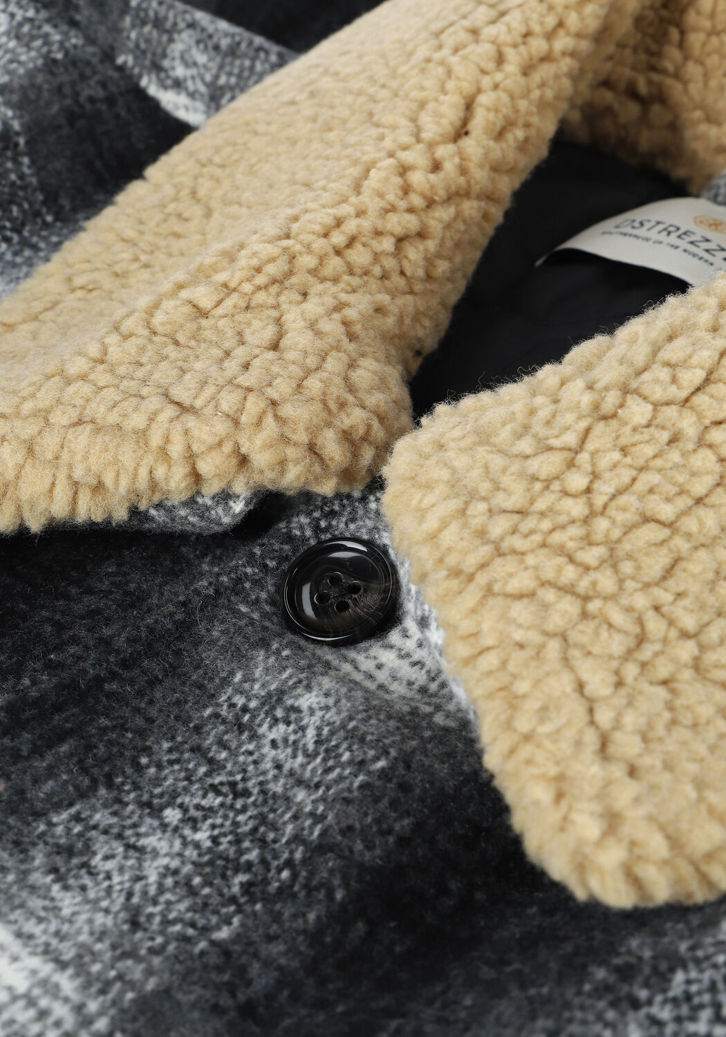 Graue DSTREZZED Jack CARPENTER JACKET WOOL CHECK - large