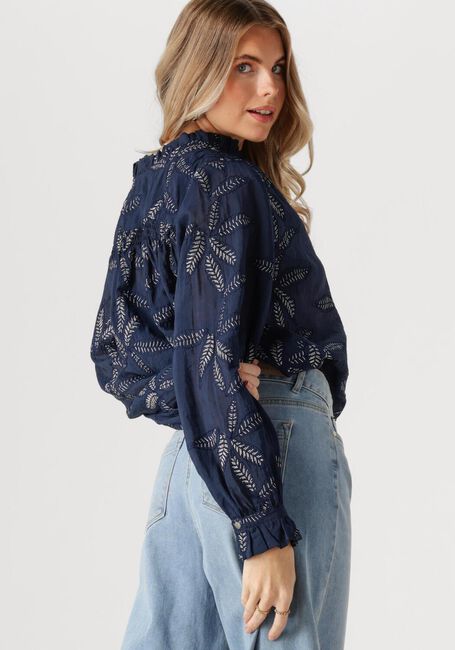 Dunkelblau NUKUS Blusen JENNA BLOUSE EMBROIDERY - large