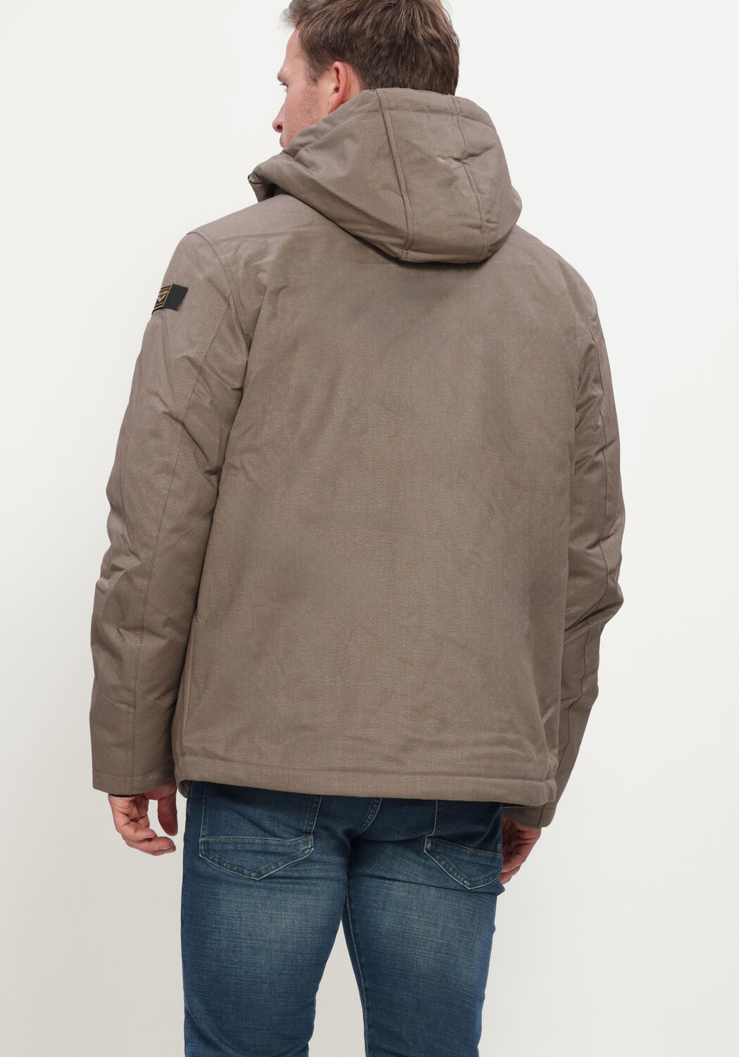 Khaki PME LEGEND Winterjacken SEMI LONG JACKET STRATOR MELANGE TWILL - large