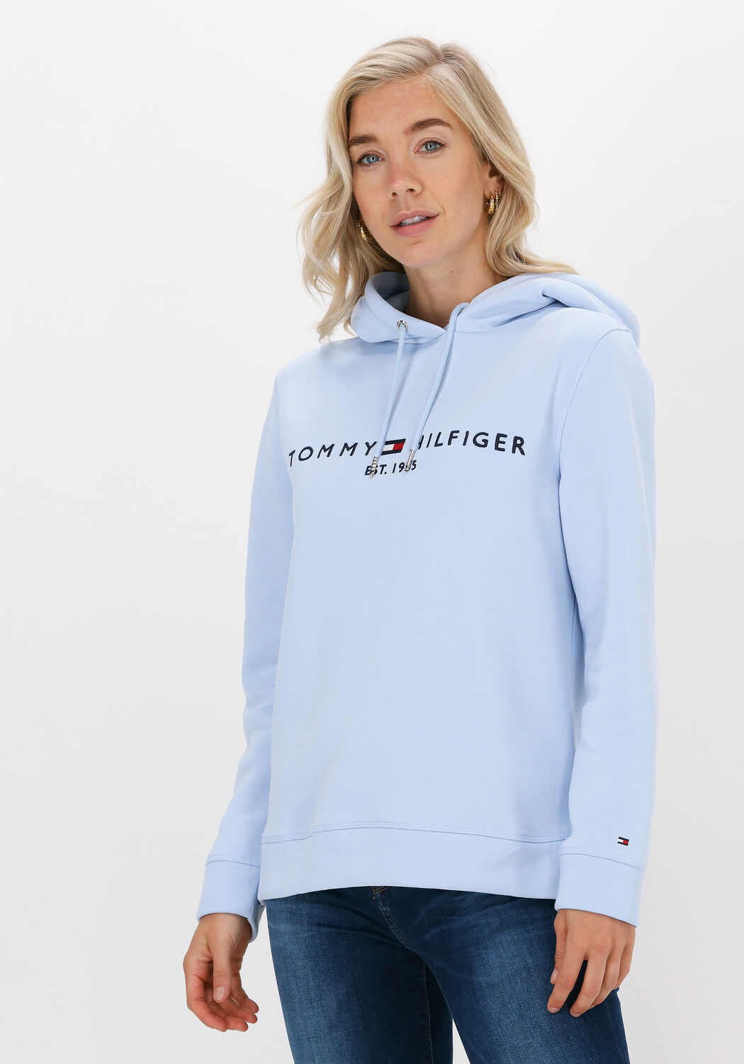 hellblau tommy hilfiger sweatshirt regular hilfiger hoodie