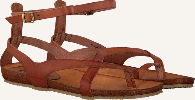 Cognacfarbene RED-RAG Flache Sandalen 79128 Cognacfarbene RED-RAG Flache Sandalen 79128 - large