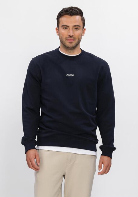 Dunkelblau PURE PATH Sweatshirt TRIO OF FLOWERS CREWNECK - large