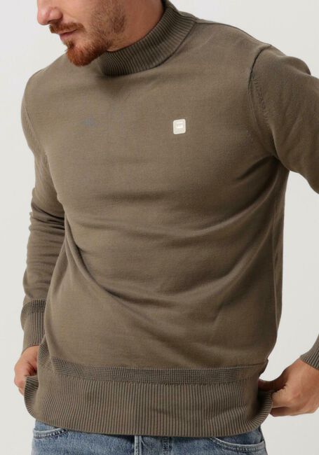 Braune G-STAR RAW Pullover PREMIUM CORE MOCK KNIT - large