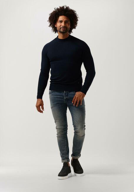 Dunkelblau DSTREZZED Pullover MOCK NECK SOFT COTTON MELANGE - large