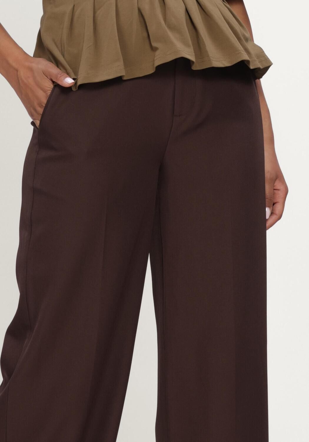 Braune CO'COUTURE Hosen LUNACC WIDE PANT - large