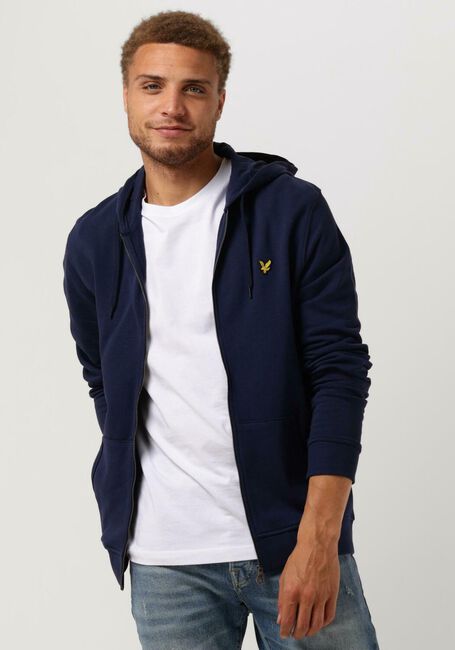 Dunkelblau LYLE & SCOTT Pullover ZIP THROUGH HOODIE - large