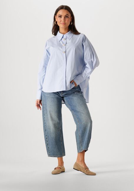 Blaue SUMMUM Blusen FANCY BUTTON BLOUSE CRISPY POPLIN - large