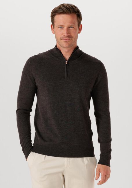 Braune PROFUOMO Pullover PULLOVER HALF ZIP MERINO - large